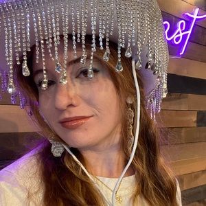 Bachelorette Diamond Fringe Cowgirl Hat